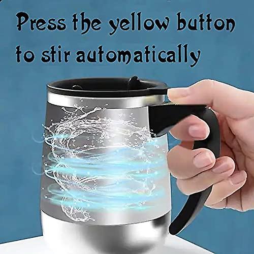 Self Stirring Mug Auto Self Mixing Stainless Steel Cup For Coffee/tea/hot Chocolate/milk Mug For Office/kitchen/travel/home -450ml/15oz The Best Giftp