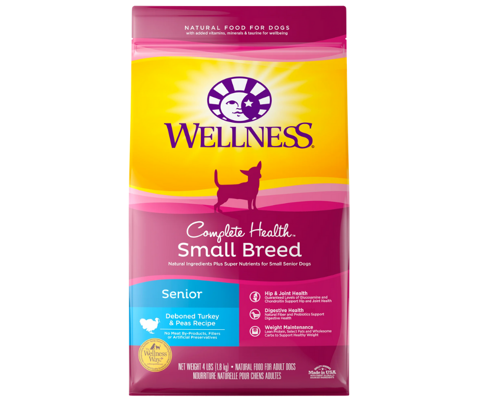 Wellness Complete Health - Small Breed， Senior Dog Deboned Turkey and