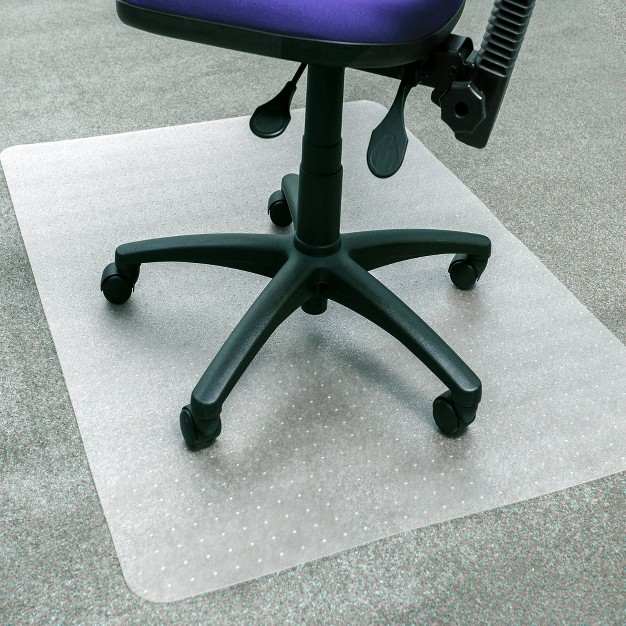 Apet Rectangular Chair Mat For Low standard Pile Carpet Clear Floortex