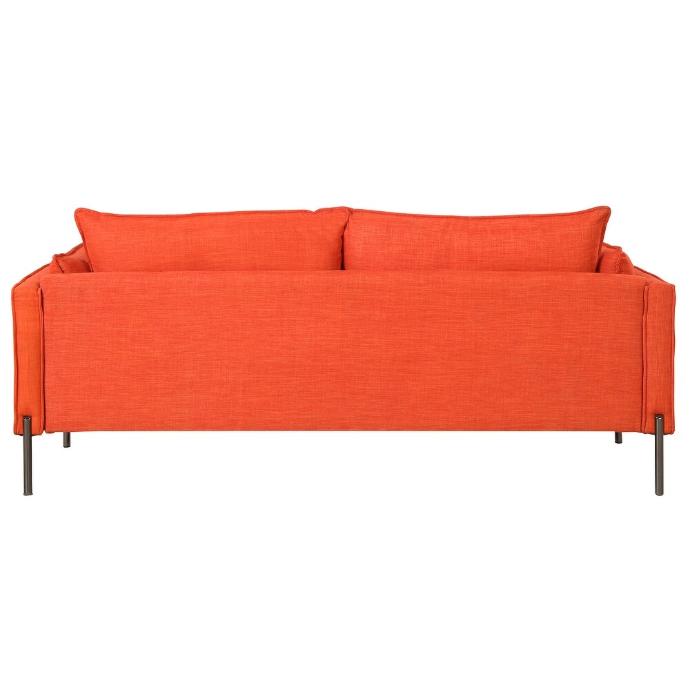 3 Seat Linen Fabric Upholstered Couch Sofa