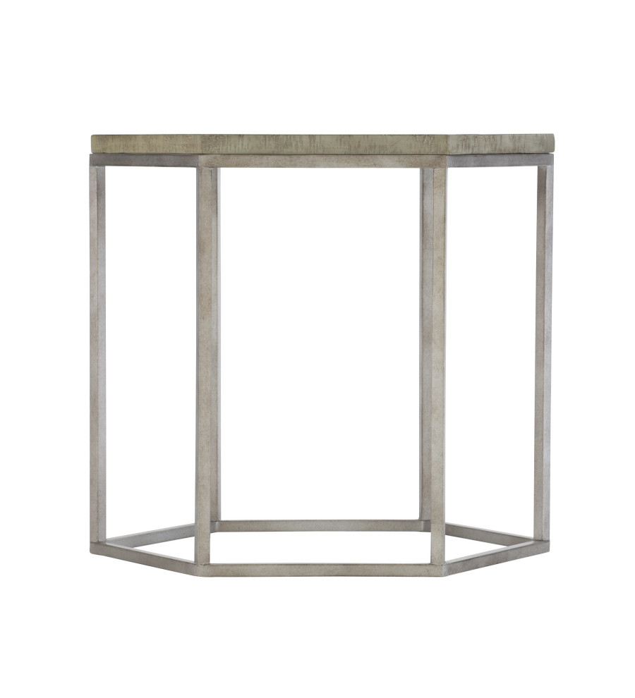 Bernhardt Loft Gresham Hexagonal End Table  Morel/Glazed Silver   Contemporary   Side Tables And End Tables   by HedgeApple  Houzz