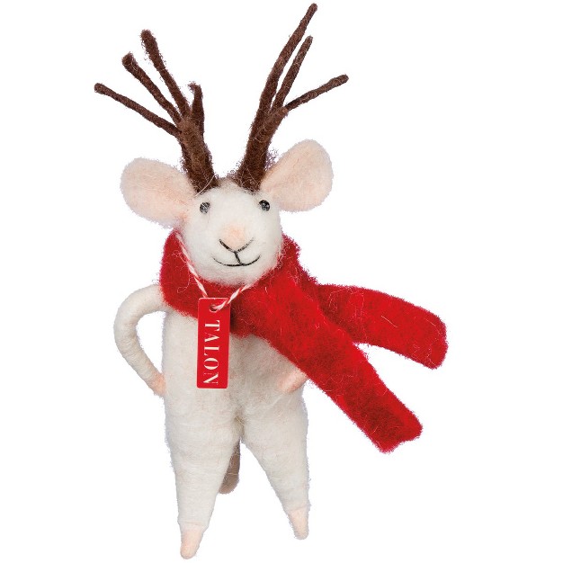 Reindeer Mouse Critter Holiday Decor Ornament Or Village Figure