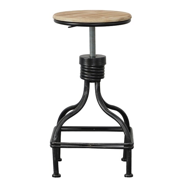 Metal Frame Swivel Counter Bar Stool With Round Seat