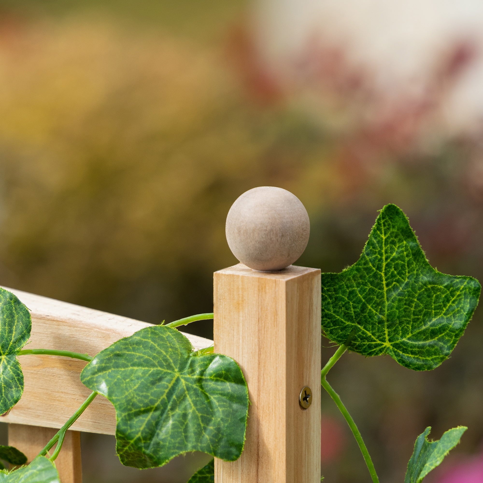 Outsunny 24" x 12" x 49" Raised Garden Bed with Trellis Board Back