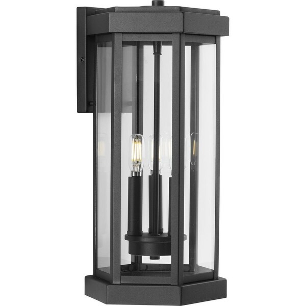 Ramsey Collection Textured Black Modern Farmhouse Outdoor Large Wall Lantern - 9 in x 8.65 in x 18.5 in Shopping - The Best Deals on Outdoor Wall Lanterns | 41004898