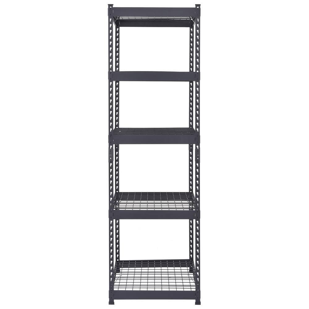 Husky 5-Tier Heavy Duty Boltless Steel Garage Storage Shelving Unit in Black (48 in. W x 78 in. H x 24 in. D) N2R482478W5B