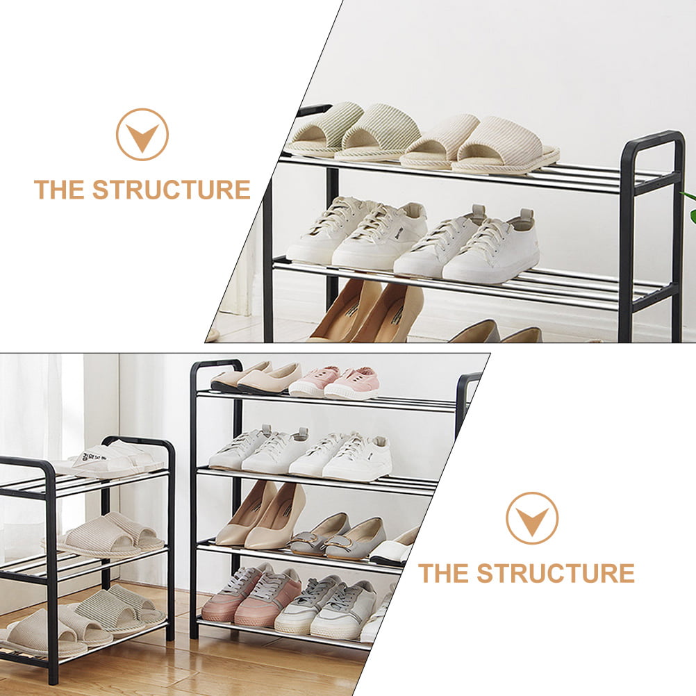 Hemoton Household Three-layer Shoe Storage Rack Durable 3-tier Shoe Rack Organizer