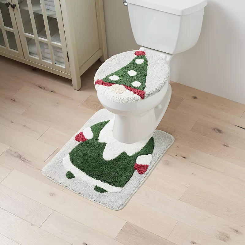 St. Nicholas Square? Gnome Lid Cover and Bath Rug Set