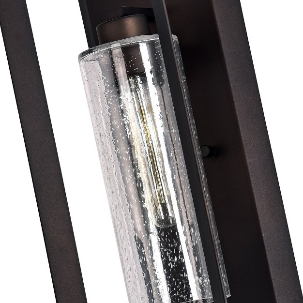 C Cattleya 1 light Dark Bronze Finish Outdoor Wall Light With Clear Seeded Glass