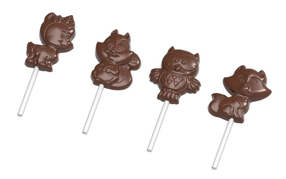 Chocolate World CW1934 Chocolate mould lollipop fo...