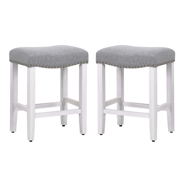 Dover 24-inch Saddle Counter Stool (Set of 2)