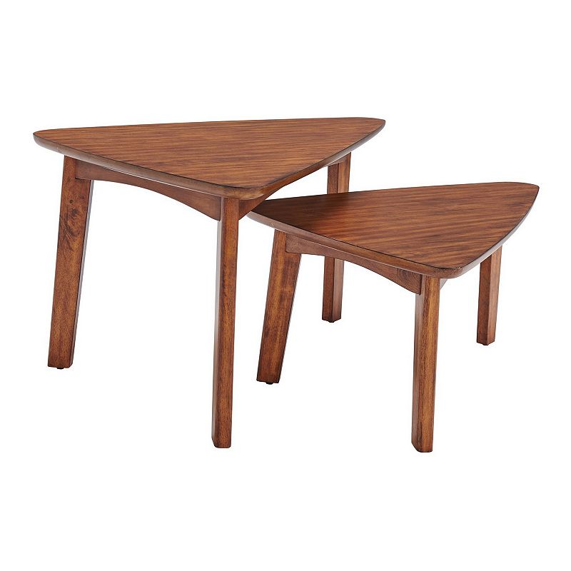 Alaterre Furniture Monterey Triangular Nesting Table 2-piece Set