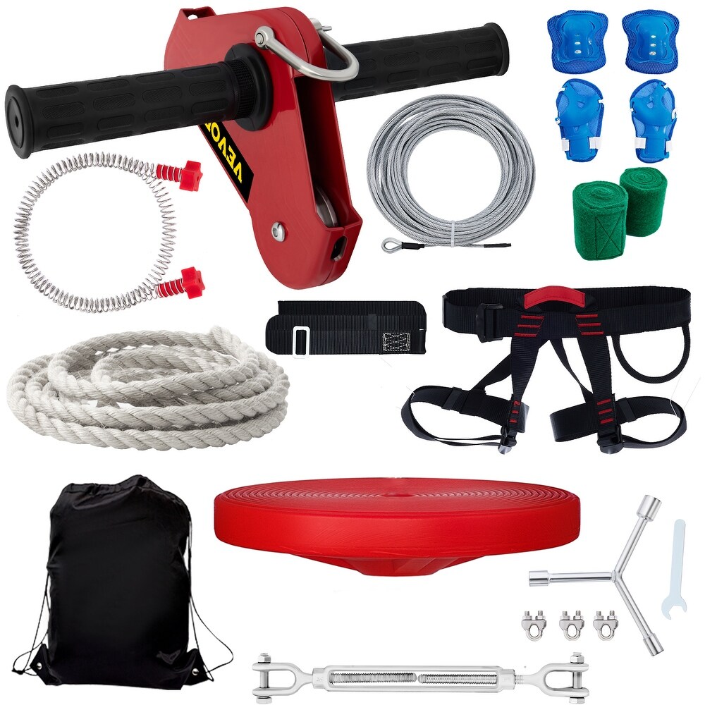 VEVOR Backyard Zipline Kit Outdoor Yard Toys with Seat  Brake  and Steel Trolley