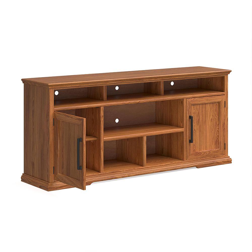 Bridgevine Home 73 in. Fully Assembled Oak Stand Fits TV's up to 85 in. CP1429.GDO