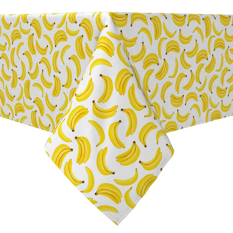 Square Tablecloth， 100% Cotton， 60x60， Bunches of Bananas