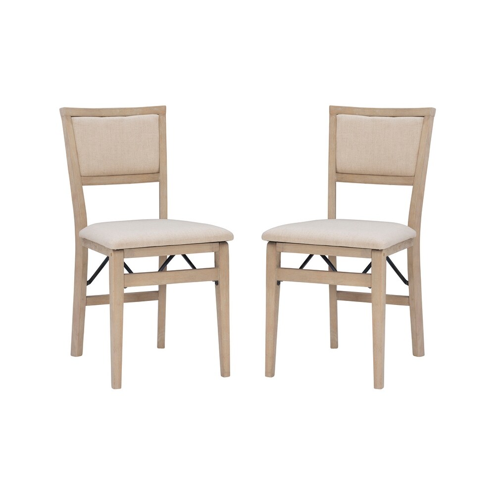 Ciara Grey Wash Folding Side Dining Chair (Set of 2)