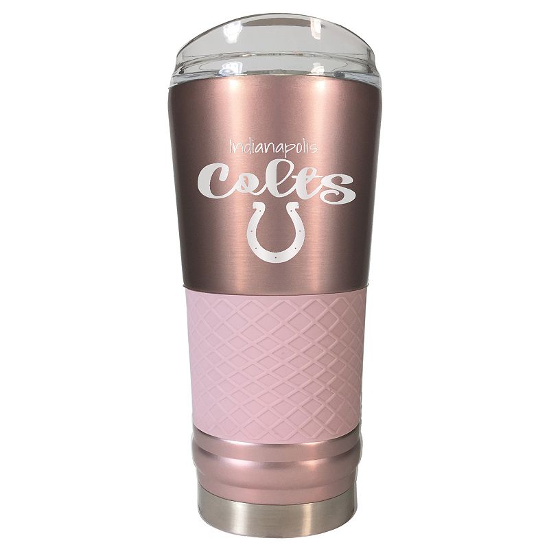 Indianapolis Colts 24 oz Rose Gold Finish Vacuum Insulated NFL Draft Tumbler