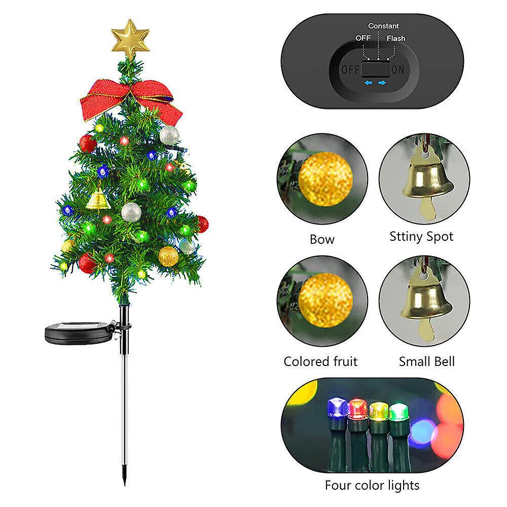 2pcs Solar Garden Lights Christmas Tree Outdoor Pathway Yard Patio Lights