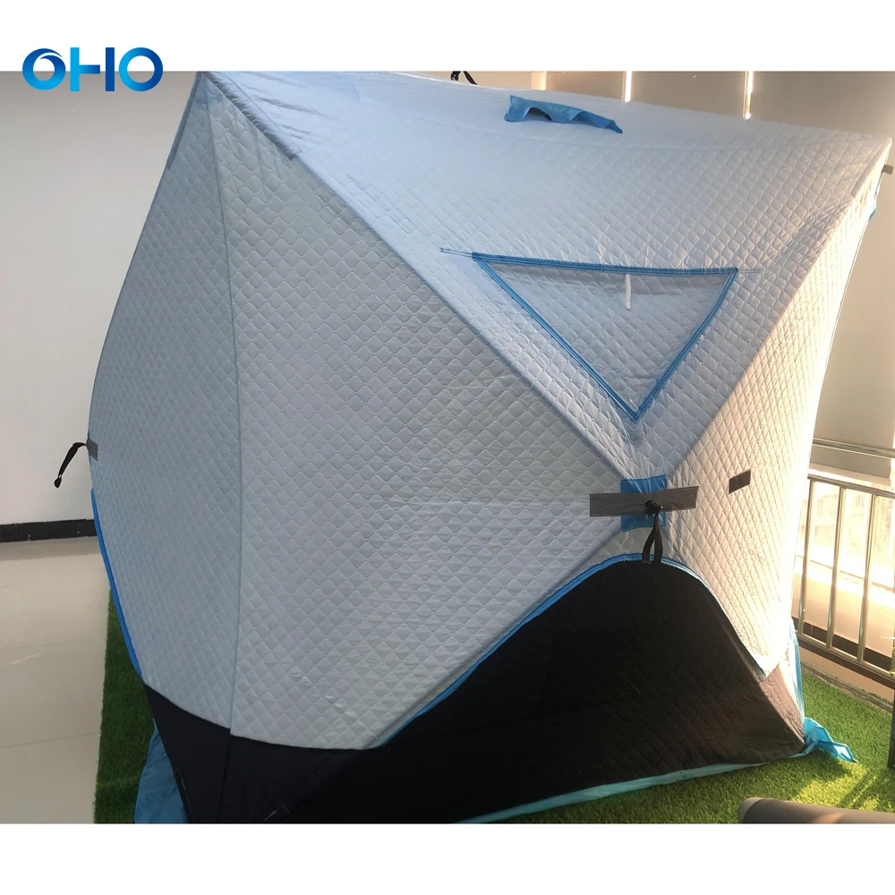 OHO Wholesale Outdoor Waterproof Camping Oxford Fabric Ice Fishing Tent Winter Shelter Sauna Tent