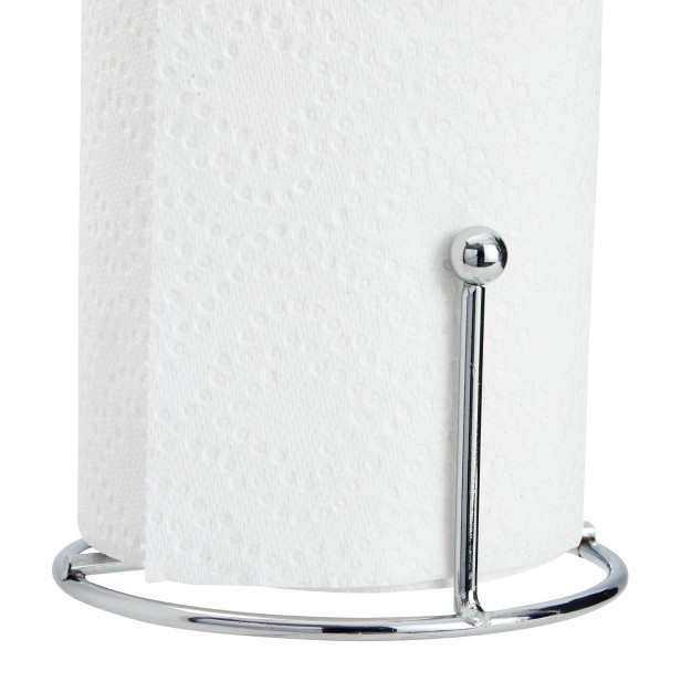 Juvale Countertop Paper Towel Holder For Kitchen Organization Vertical Stainless Steel Holder For Home D cor Withtension Arm Weighted Base 6x12 In