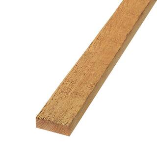 Outdoor Essentials 2 in. x 4 in. x 6 ft. Rough Sawn Western Red Cedar Fence Panel Backer Rail (4-Pack) 245386