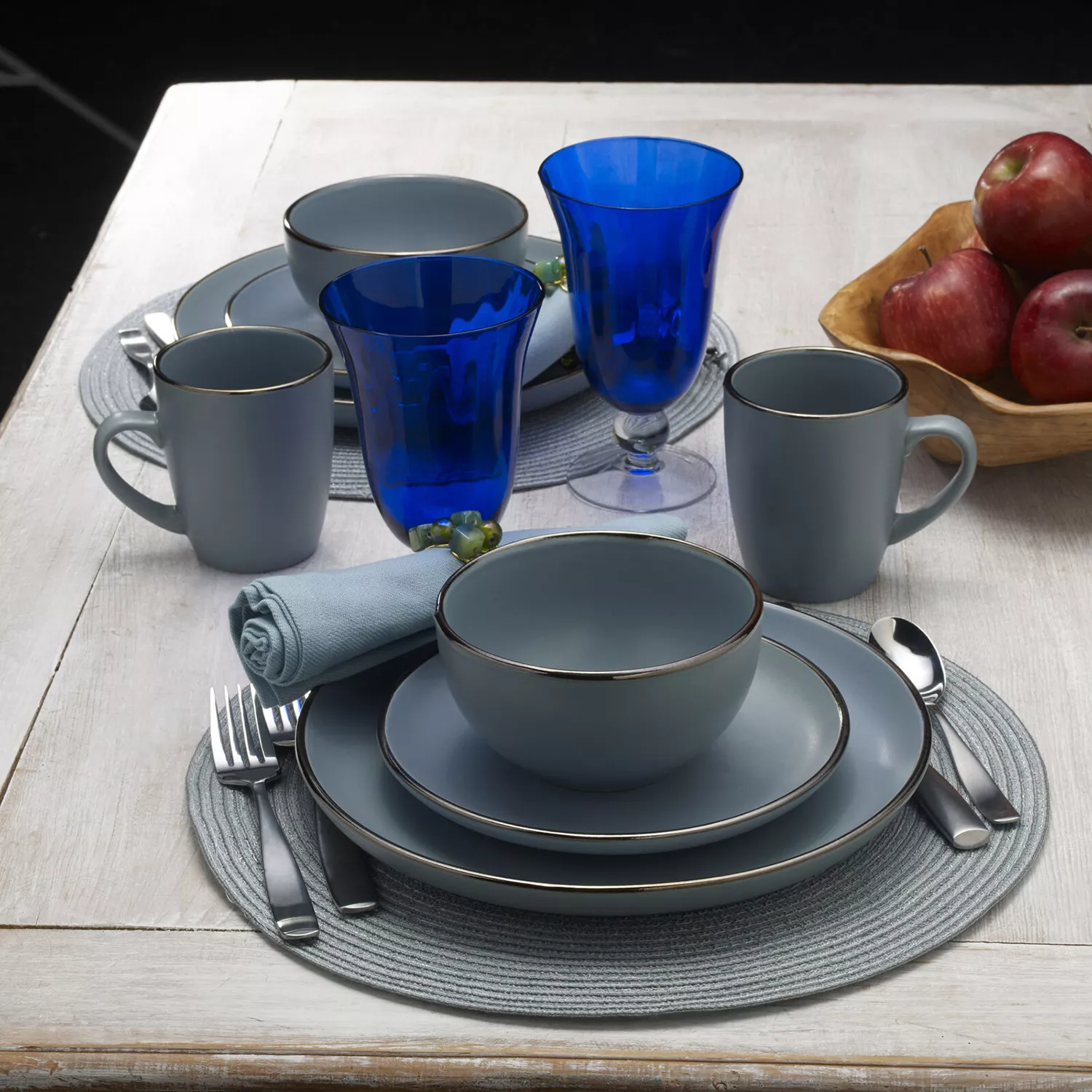 Pfaltzgraff Hadlee Blue 16-pc. Dinnerware Set