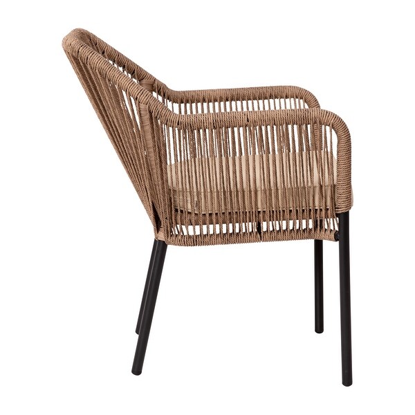 Woven Indoor/Outdoor Stacking Club Chairs