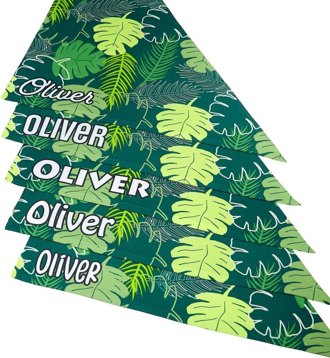 Frisco Tropical Palms Personalized Dog and Cat Bandana