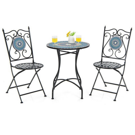 Costway 17823546 3 Piece Patio Bistro Set with Mos...