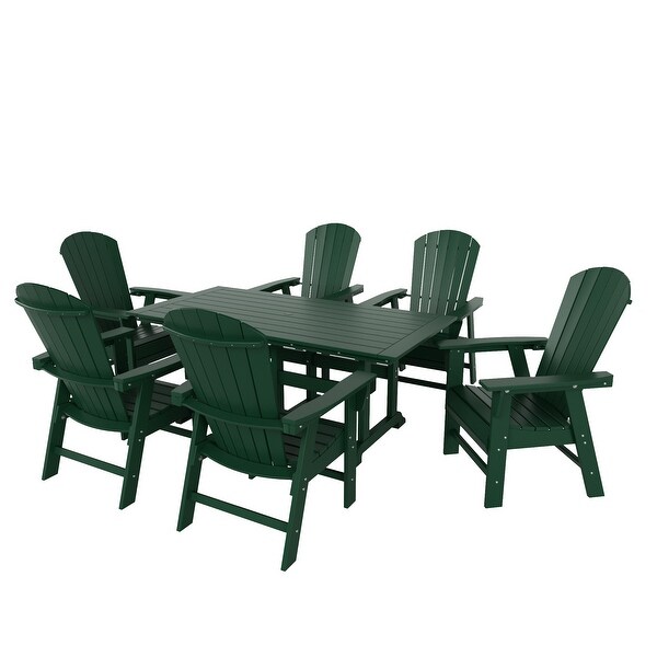 Polytrends Altura 7Piece Poly EcoFriendly All Weather Outdoor Dining Set with Armchairs