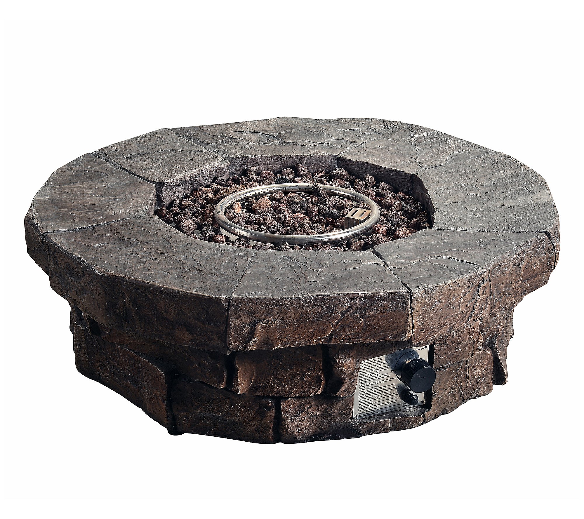 Teamson Home Outdoor Round Propane Gas Fire Pit