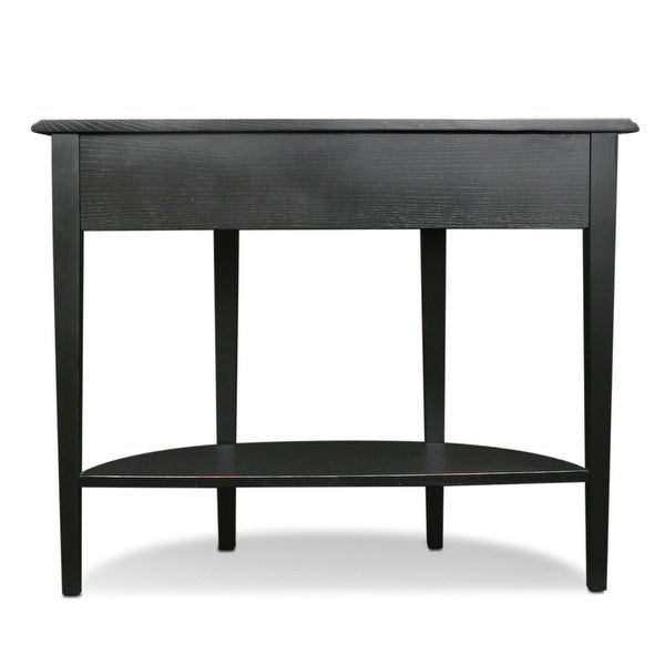 Slate Two-tone Demilune Console