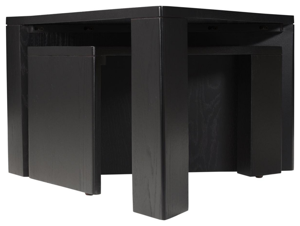 Aton Coffee Table  Black   Transitional   Coffee Table Sets   by Lighting New York  Houzz
