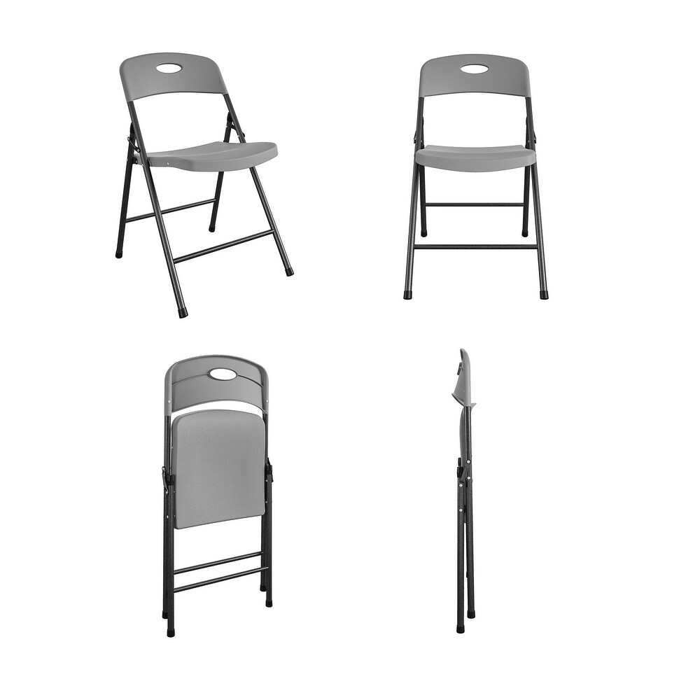 COSCO Solid Resin Indoor/Outdoor Plastic Folding Chair (4 Pack)