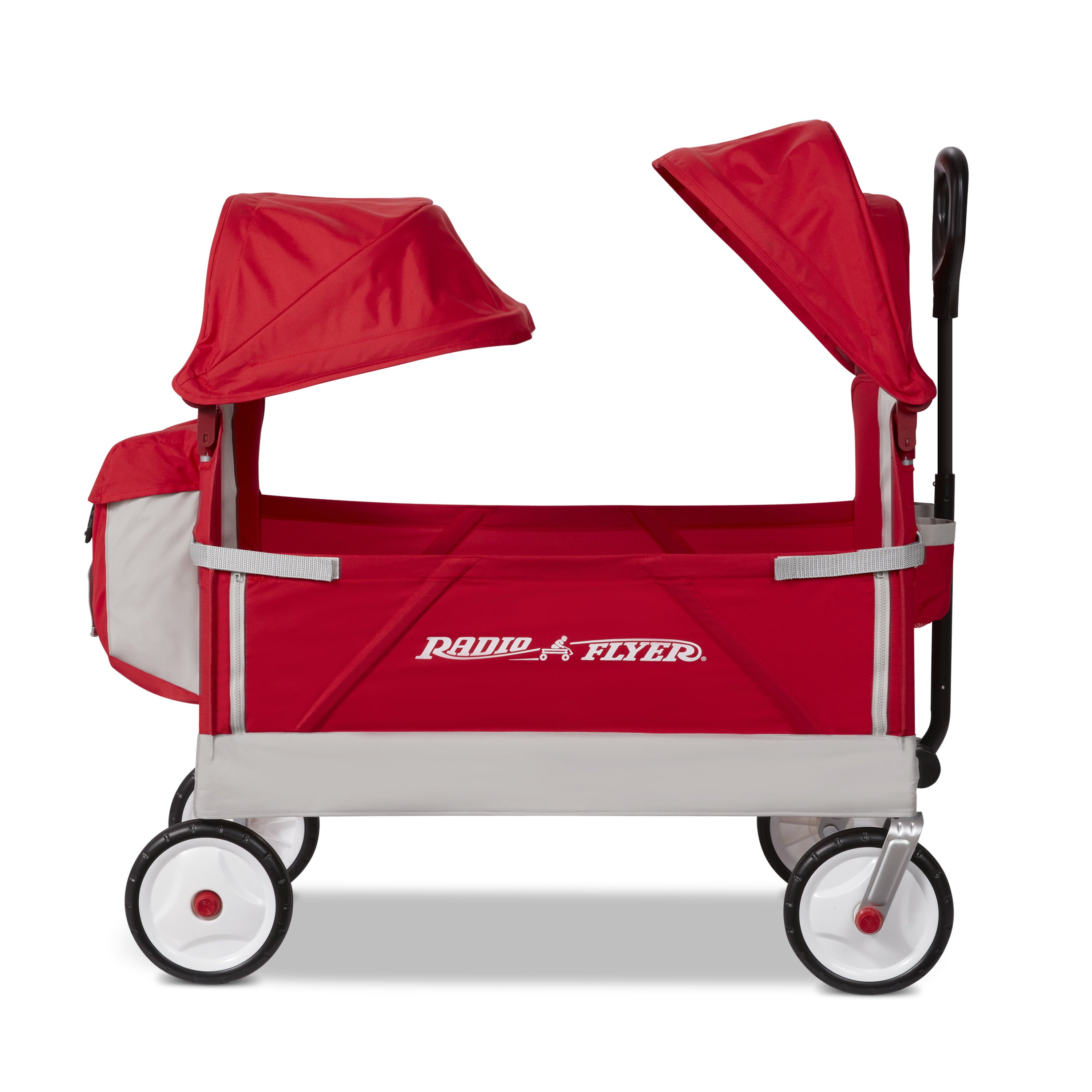 Radio Flyer, Dual Canopy Family Wagon, Adjustable Canopies with Storage Bag, Ages 1.5+ years