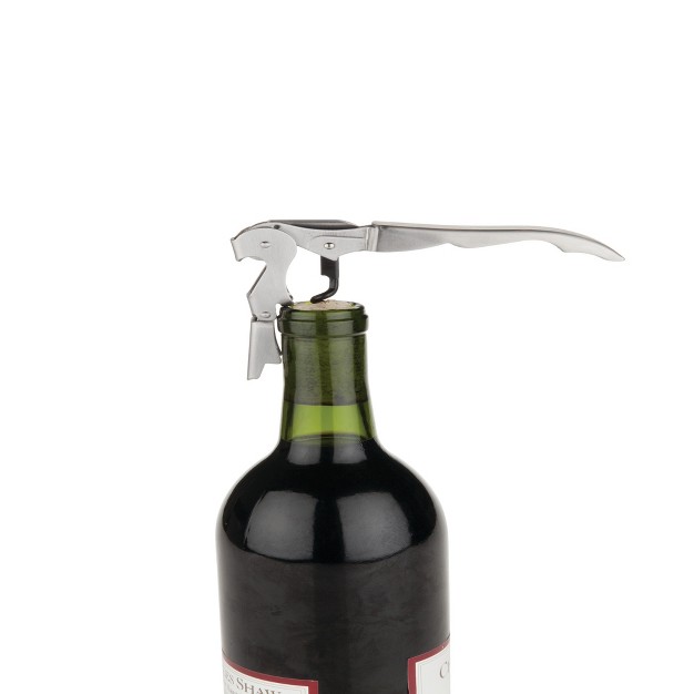 True Truetap Double Hinged Waiter s Corkscrew Stainless Steel Wine Key Bottle Opener With Foil Cutter