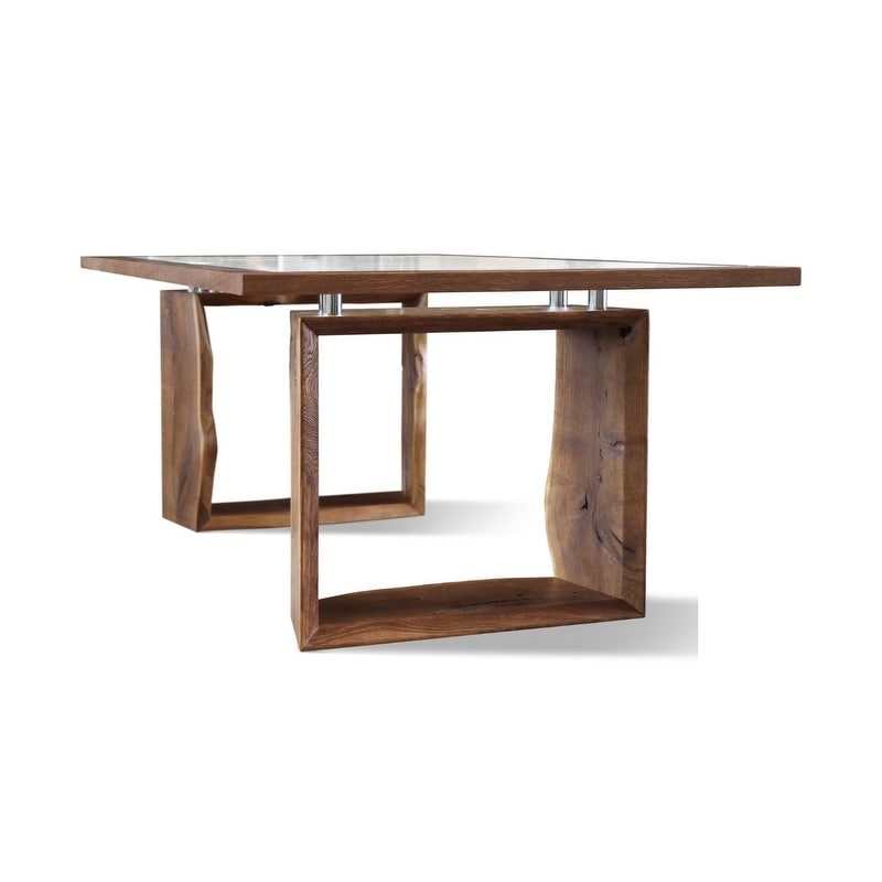 ROZG XO Solid Wood Dining Table   Walnut