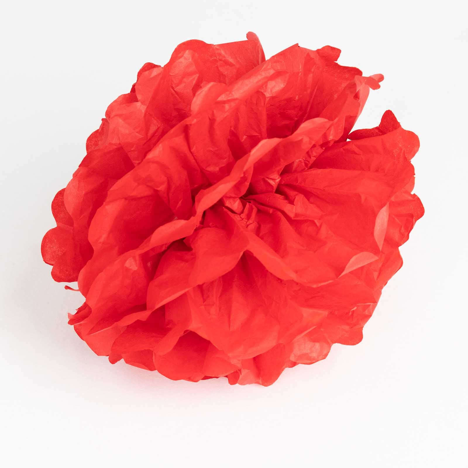 6 Pack Red Tissue Paper Pom Poms Flower Balls, Ceiling Wall Hanging Decorations - 10