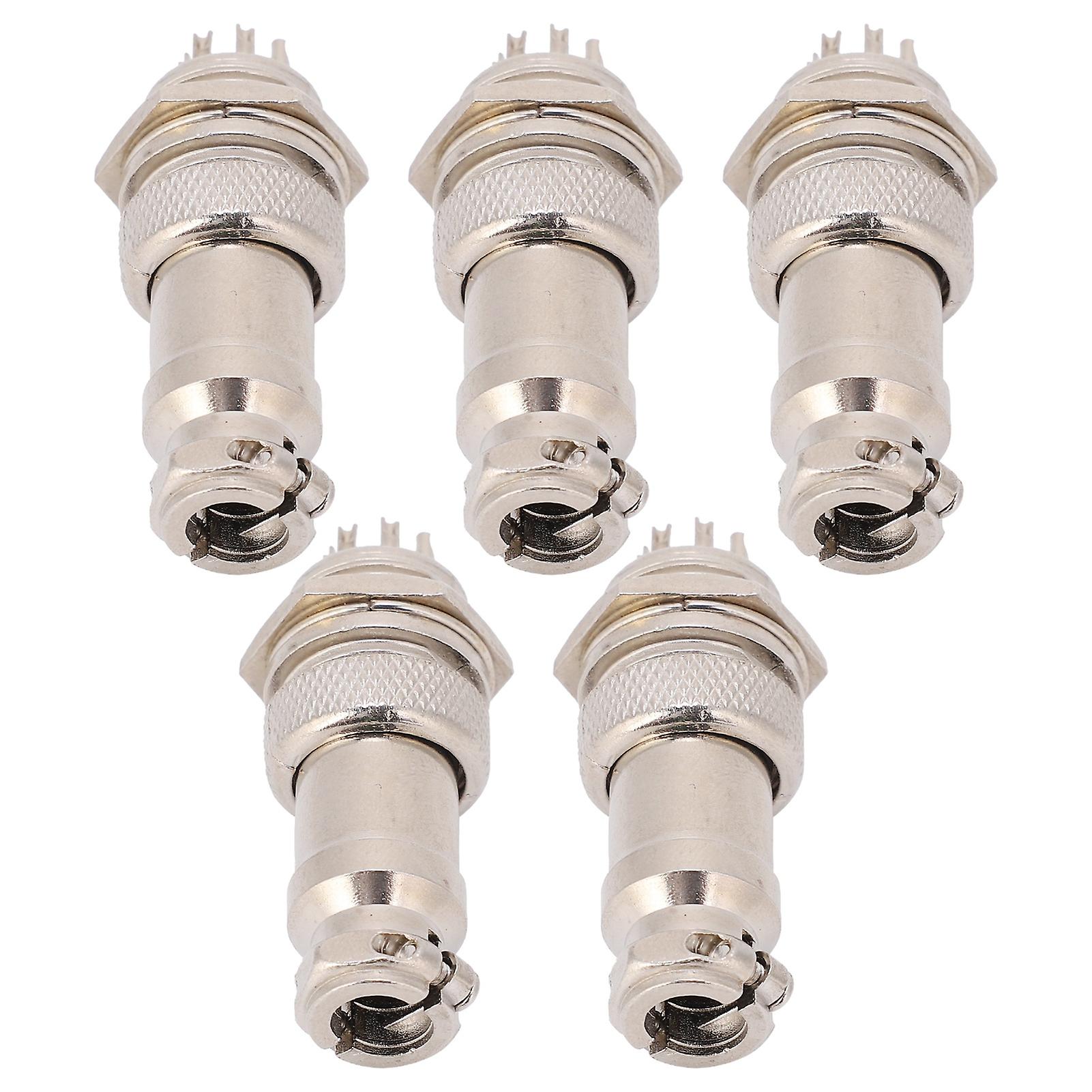 5pcs Aviation Plug Connector Male Female Wire Panel Power Chassis Metal Fittings Gx16 16mm 450v9pin