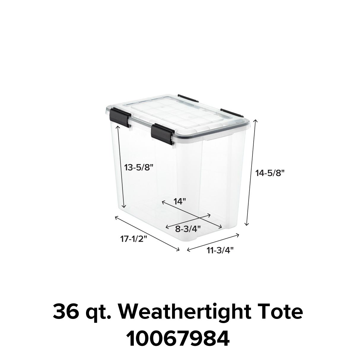 Clear Weathertight Totes