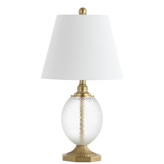 Kaiden Table Lamp Clear brass Gold Safavieh