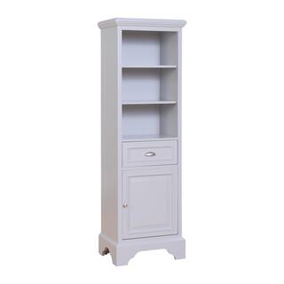 Home Decorators Collection Sadie 20 in. W x 14 in. D x 64.5 in. H Bath Linen Cabinet in Dove Grey MD-L2119