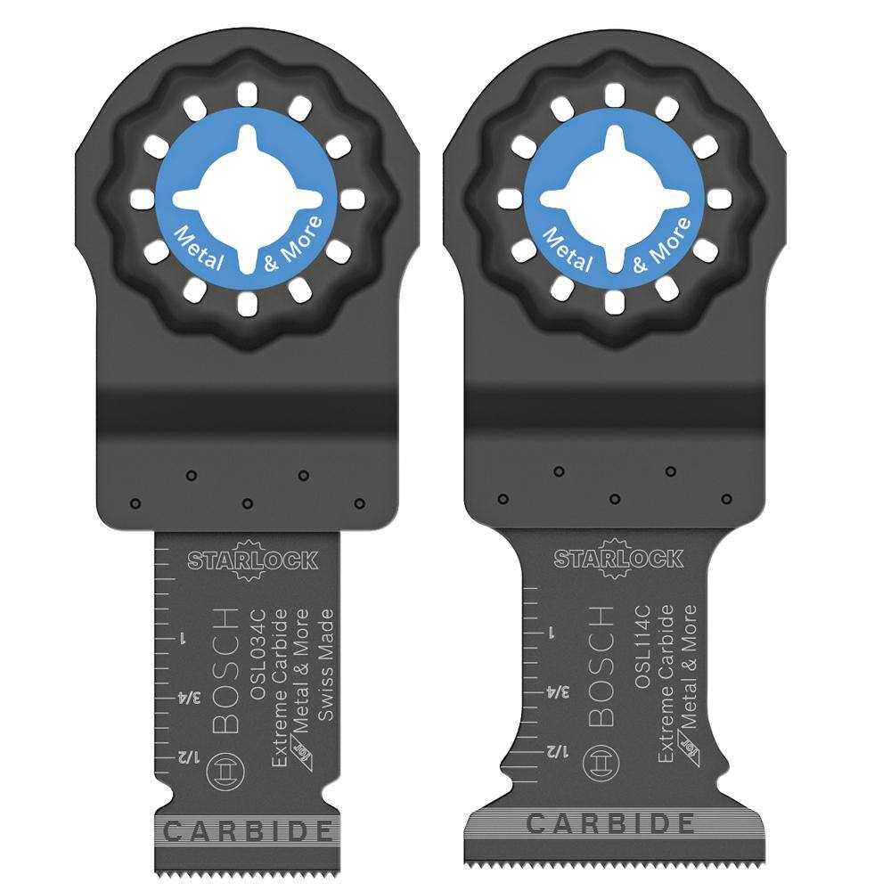 Bosch Starlock Oscillating Multi-Tool Accessory Blade Set with 34 in. and 1-14 in. Blades (2-Piece) OSL002C