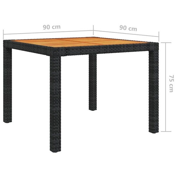 vidaXL Solid Wood Acacia Patio Table Desk Furniture Black/Gray Multi Sizes