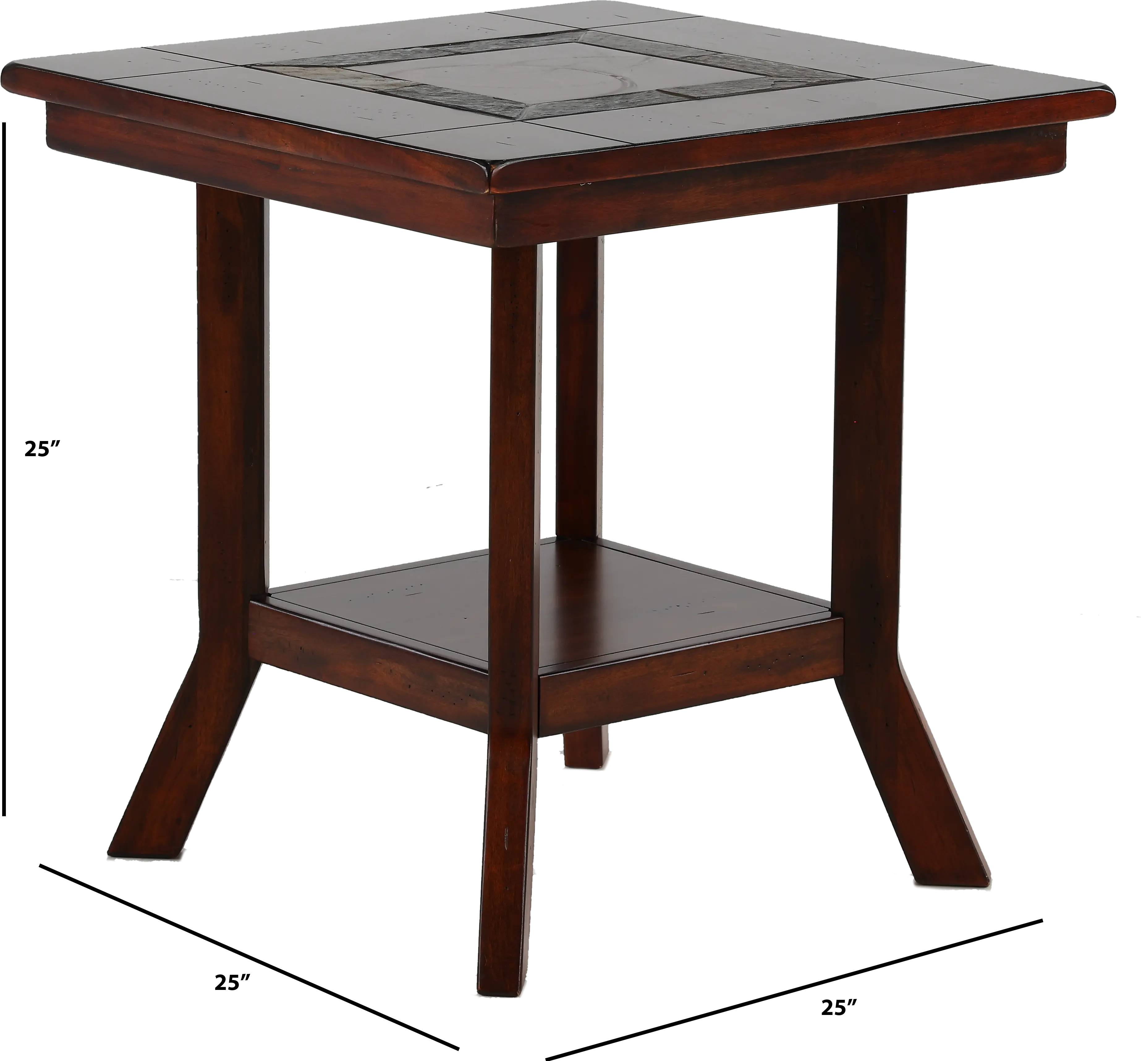 Santa Fe Mahogany Square End Table