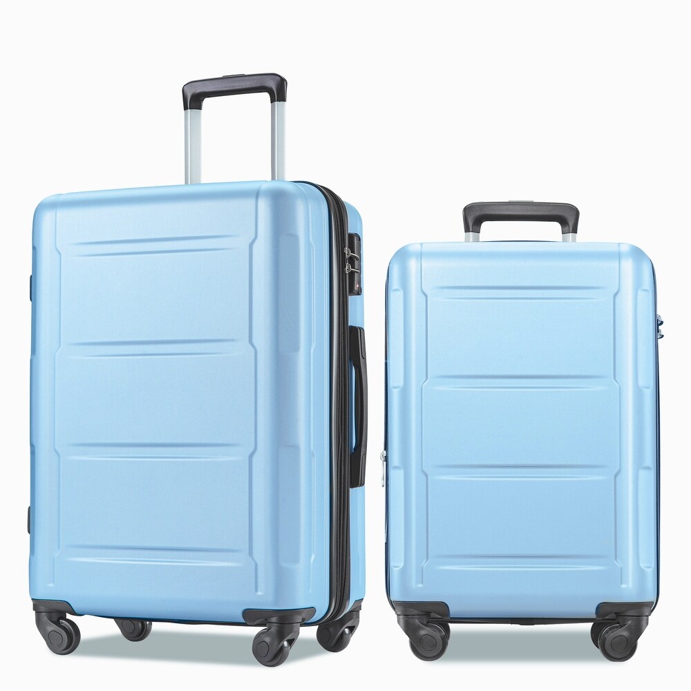 2pcs Durable Luggage Sets with Spinner Wheels and TSA Lock 20inch+24inch