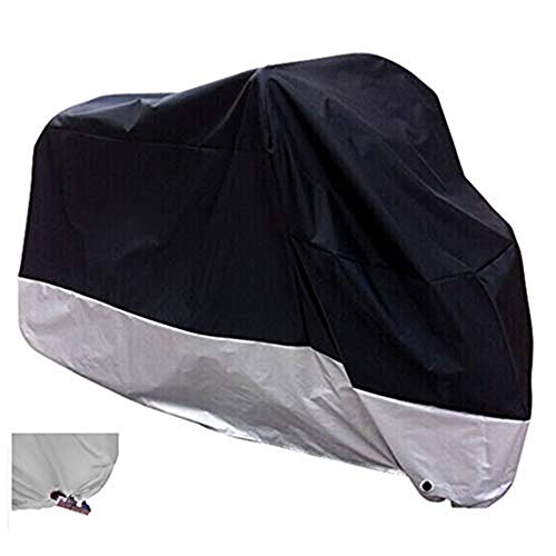 XYZCTEM All Season Black Waterproof Sun Motorcycle Cover，Fits up to 116