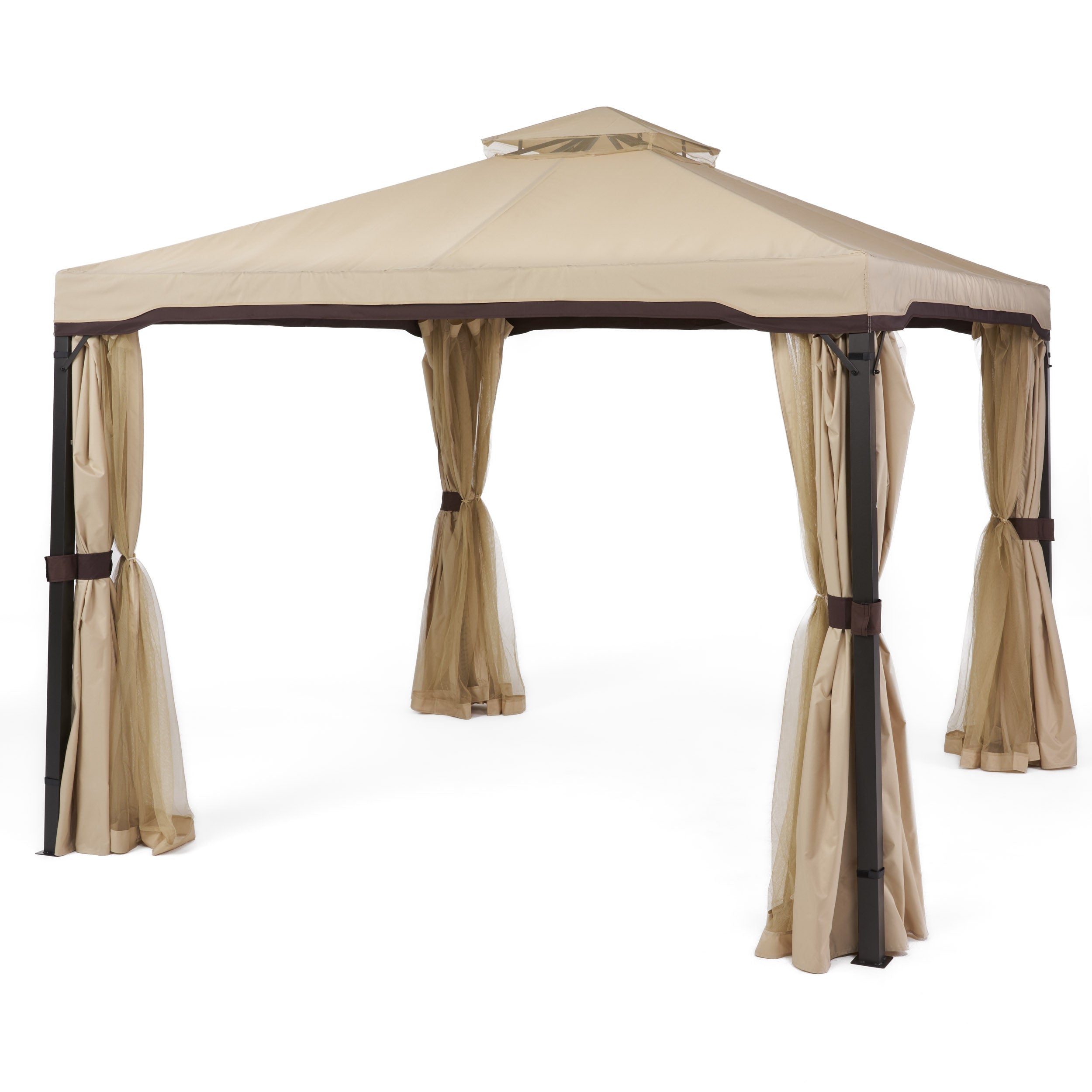 Sonoma Outdoor Curtains With Mosquito Netting 10 x 10 Foot Gazebo