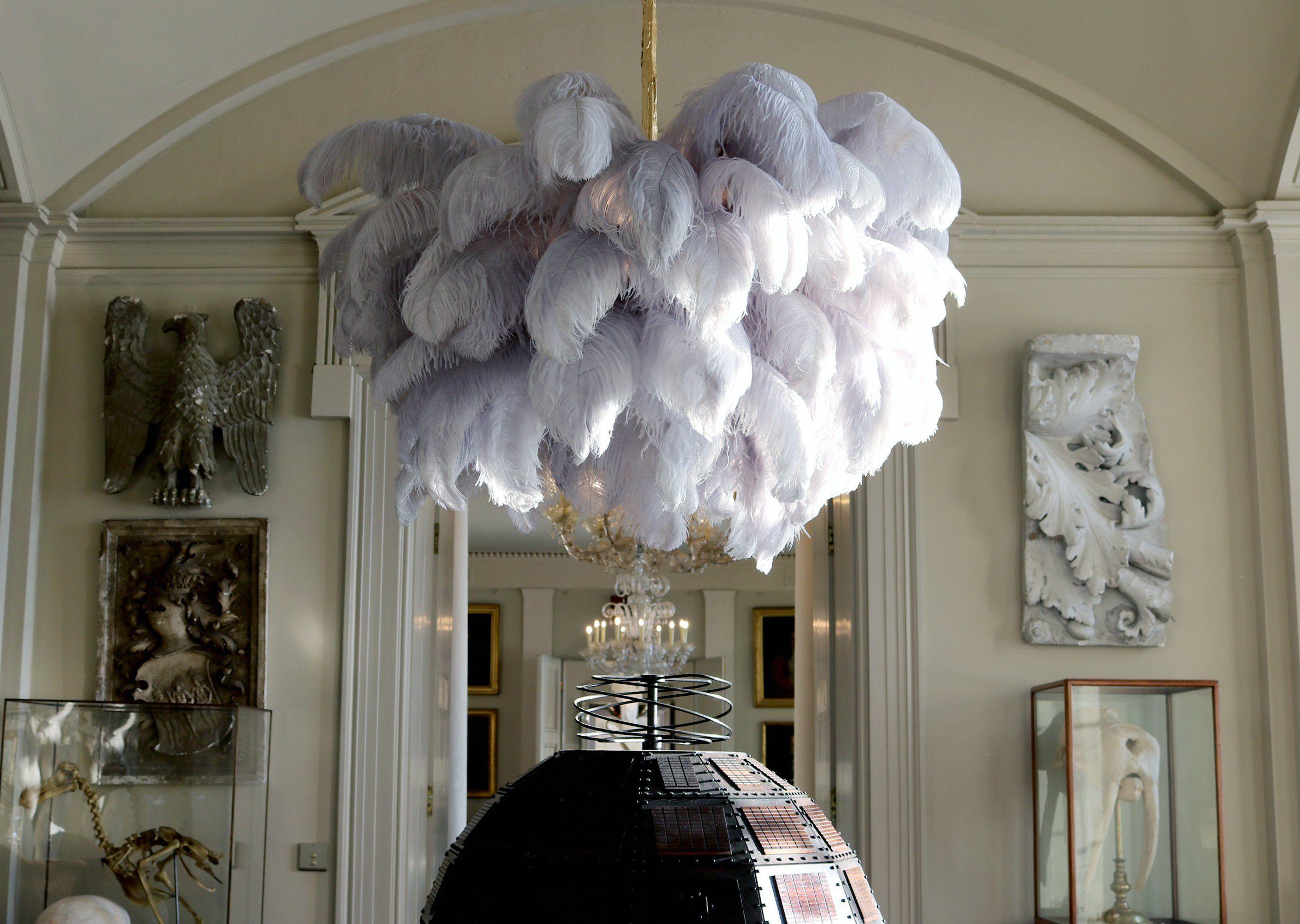 Ostrich Feather Chandelier