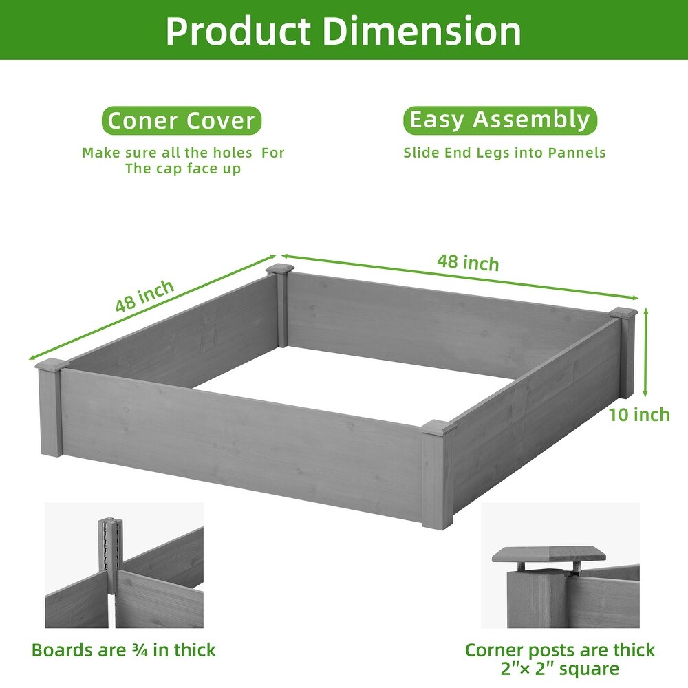 Raised Garden Bed 48x48x10\